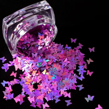 3D Holografické Motýľ Tvary Lesk Vločky Nechtov Kamienkami Iskrivý Farebné Iskrivý DIY Tipy Manikúru, Nail Art Decoration