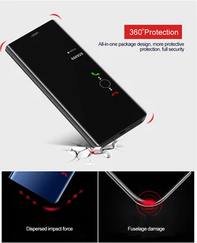 Zrkadlo Zobrazenie Smart Flip puzdro Pre Samsung Galaxy S8 Luxusné pôvodné Magnetické fundas GalaxyS8 S 8 SM G950 G950F Kožený Kryt Telefónu