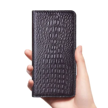 Krokodíl Vzor Originálne Kožené puzdro Pre OnePlus 9 Pro 9R Magnetické Mobilný Telefón Flip Cover