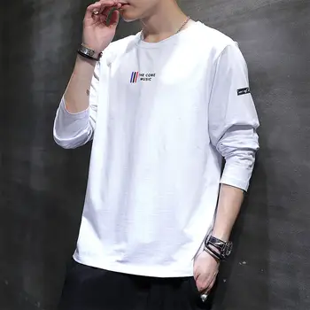 PDD149 a na jeseň sveter pánske dlhý rukáv t-shirt pánske kórejský módne vyšívané T-Shirt Veľká jesenná bunda bavlna