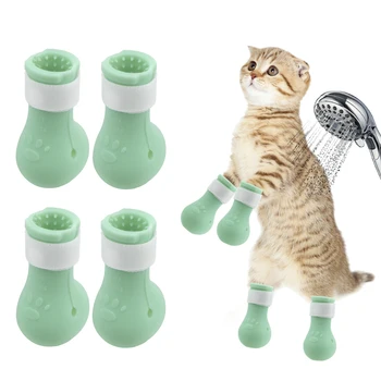 HOOMIN Mačka Nohy Nastaviť Pranie Anti-Scratch Packa Chránič Topánky Topánky Anti-Scratch Skus Umývanie Pet Strihať Nechty Vaňa Dodávky