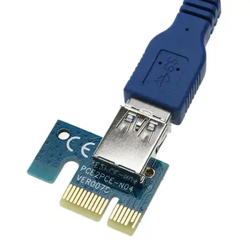 Pre BTC Ťažba USB 3.0, PCI-E Express Navyšoval Kariet, 1x to16x Extender Stúpačky Kartu Adaptér Napájania SATA Kábel pre Bit Mince Ťažba Kábel