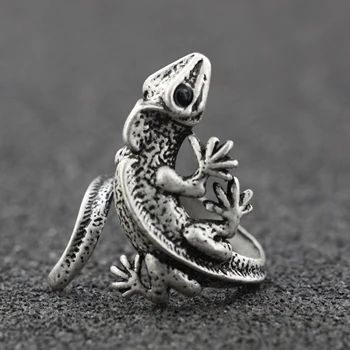 Nový Ročník Crystal Eye Lizard Prstene Pre Ženy Anillos Zábava Šupinatá Koža zvierat Nastaviteľné Pár Krúžok Mužov Anel Strany Darčeky, Šperky