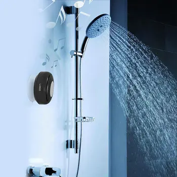 Prenosné Bezdrôtové IPX4 Nepremokavé Sprcha Reproduktor Handsfree Sucting Mic Auto Kúpeľňa Bezdrôtový Prenos Audio BluetoothSpeaker