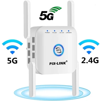 5G Wifi Opakovač Wifi Extender 2.4 G 5G Zosilňovač 5 ghz Wifi Router Booster 4 Antény WiFi Signál Rozšíriť Na Smart Home Zariadenia