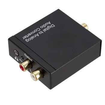 Digitálneho na Analógový Audio Prevodník 3,5 mm Optické Vlákno Toslink Koaxiálny Signál na RCA R/L Audio Dekodér SPDIF ATV DAC Zosilňovač