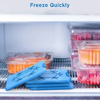 Ľadom na Obed Box - Opakovane Ultra-Tenké Mraznička Pack - Dlho-Trvajúce Cool Pack pre Chladiče, Udržať Potraviny Čerstvé,8Pack