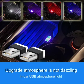 Mini LED Auto Svetlo USB Atmosféru Svetlo na Fiat Viaggio Abarth Punto 124 125 500 Auta Styling