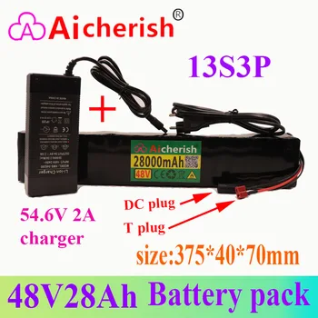 Batterij 18650 Elektrische Fiets 48V Lítium-Iónová Oplaadbare Batterij Ingebouwde Bms Functie Bescherming 13S3P 28ah 780W Li-ion