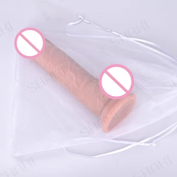 Pokožke Pocit Realistický Vibrátor z Mäkkého Materiálu Obrovské Veľký Penis S Prísavkou Sexuálne Hračky pre Ženy, Ženská Masturbácia SHAKI Sex Shop