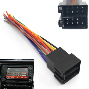 Univerzálny Napájací Auto Adaptér ISO Samec Konektor Plug Rádio Wire Zapojenie Kábla Antény Rádia Postroj Adaptér pre Auto Auto Stereo