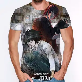 Death Note Anime Šaty, Tričko Camisetas Manga Pre Mužov Topy Ropa Hombre Streetwear Camisa Masculina Verano Koszulki Košieľka