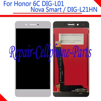 Na základe Testovacích Full LCD displej + Dotykový displej Digitalizátorom. s montážou Rámu Pre Huawei Honor 6C DIG-L01 / Nova Smart / DIG-L21HN