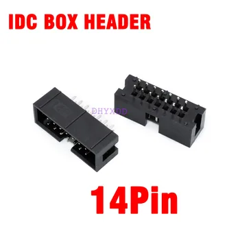 10pcs 2.54 mm 2x7 Pin 14 Pin Rovno Muž Zahalený PCB Poľa hlavičky IDC Zásuvky