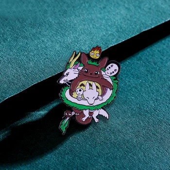 Ghibi Elementárne Kúzla Pin Calcifer Totoro Haku Princezná Mononoke Odznak
