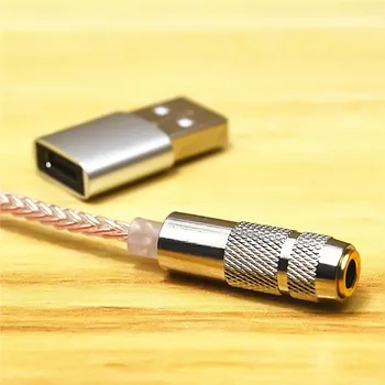 USB Typ-C 3,5 mm HiFi Slúchadlá Digitálny Zosilňovač Dekódovanie DAC Audio Adaptér Kábel Pre Mac, iPad, Android Win10 cs46l41 Čip