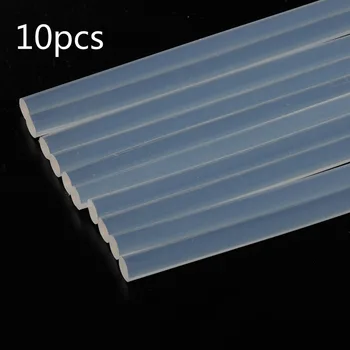 10PCS taveniny lepidlo držať 270 mm x 11 mm, priehľadné taveniny lepiace tyčinky pre elektrické lepidlo zbraň remeselné náradie.
