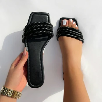 2021 Letné Byt Módne Sandále Nové Otvorené Prst Farbou Papuče Vonkajšie Bežné Sexy dámske Topánky Plus Veľkosť 43