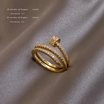 2021 Nové Klasické Kovové Špirály Zlato Otvorenie Krúžky Pre Ženy Kórejský Módne Šperky, Svadobné Dievčatá Luxusné Prst Nastaviť Príslušenstvo