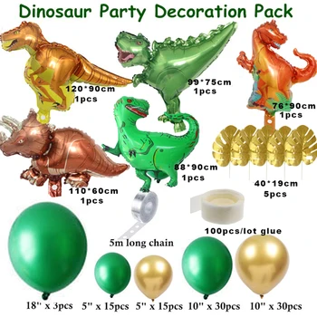 Dinosaurov Strana Navrhne Balóny Bude Jeden Chlapec Deti, Narodeniny, Party Dekorácie Láskavosti Dinosaura Dekorácie Dinosaura Balóny