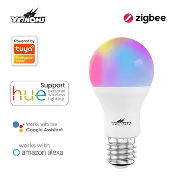 Tuya Zigbee Smart LED Žiarovka E27 Inteligentný Život APLIKÁCIU Diaľkové Ovládanie Inteligentných Stmievateľné Noc Lampa sa Vzťahujú Na Alexa Domovská stránka Google