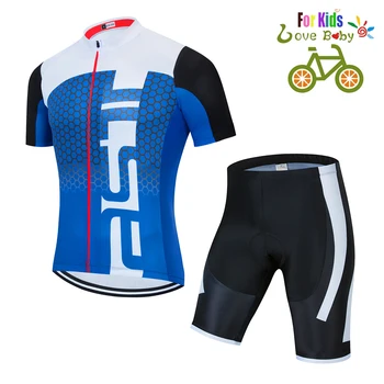 Nové Chlapci Krátkym Rukávom Letné Cyklistické Oblečenie MTB Ropa Ciclismo Dieťa Požičovňa Nosiť Športové Vyhovovali 2021 Detský Cyklistický Dres Nastaviť