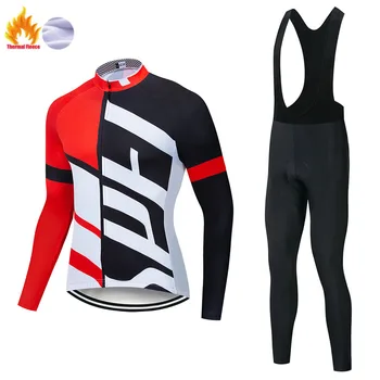 2020 Pro Team Cyklistické Oblečenie zimné thermal fleece pánske Cyklistické dresy MTB bike maillot Ropa Ciclismo Športové nw