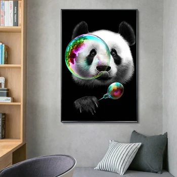 Moderné Krásne Panda Plátno Maľby Zvierat, Plagáty a Vytlačí Quadros Wall Art Obrázok pre Obývacia Izba Domáce Dekorácie Cuadros