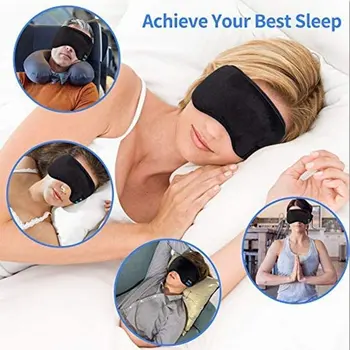 Bluetooth 5.0 Spanie Očná Maska Cestovné Hudobné Slúchadlá Bezdrôtové Slúchadlá Oko Odtiene pre Bežecké Športy