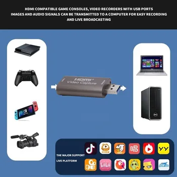 4K Video Capture Kartu USB 3.0 2.0 HDMI Video Grabber, Záznam, Pole pre PS4 Hry DVD Videokamera, Fotoaparát Nahrávanie Live Streaming 2020