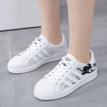 Disney jar leto nový shell-toe bežné biele topánky dievčatá študentov low-top all-zápas priedušná tenisky dámske športové topánky