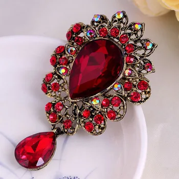 Luxusné Crystal Kamienkami Veľká Kvapka Vody Brošne Corsage Dámske Šperky Elegantná Brošňa Pin pre Ženy, Svadobné Šperky, Darčeky