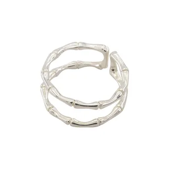 Foxanry 925 Sterling Silver Luk Prstene pre Ženy Elegantné Módne Sladké Tvorivé dvojitá Vrstva Dizajn Strany Šperky Narodeninám