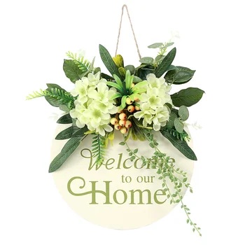 Vitajte Prihláste Sa Dvere Záves Umelý Kvet, List Kolo Dekoratívne Prívesok Garland Ozdobu Prívesok Garland Svadobné Dvere Strany