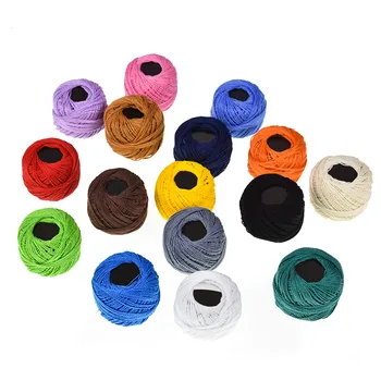 16 Farieb/Set Háčkovanie Bavlnená Priadza Gule Cross Stitch Needlepoint Ručné Výšivky Pletenie Vlákien, Zmiešané Farby Šijacia Niť