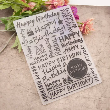 HORÚCE plastové happy birthday plavidlá karty výrobu papiera karty album svadobné dekorácie klip Razba priečinky