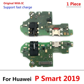 10Pcs/Veľa, Dock Konektor Micro USB Nabíjací Port Nabíjanie Flex Kábel Mikrofónu Rada Pre Huawei P Smart Plus 2019