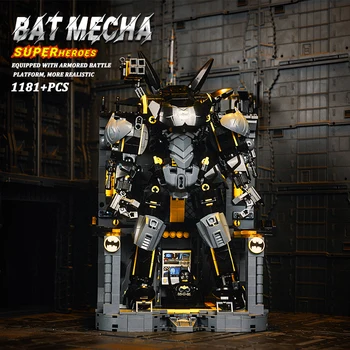 1181pcs Super hrdina Bat Mech Armor Sety herecká Robota Model Údaje Stavebné kamene, Tehly, Hračky Pre Deti, Chlapec Narodeninám
