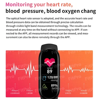 M6 Smart Kapela Fitness Náramok Sledovanie Tepovej frekvencie, Krvného Tlaku Monitor Smart Hodinky Športové Nepremokavé Pre IOS Android Universial