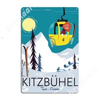 Kitzbuhel Plagát Kovové Značky Club Party, Klub, Bar, Projektovanie Dosky Tin prihlásiť Plagáty