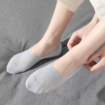 Papuče Lete Neviditeľné Ponožky No-Show Non Slip Silikónový Gél Obuvi Vložky Žena Ponožky Calcetines 2 páry Loď Ponožky pre Ženy