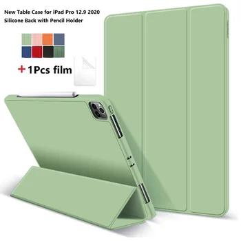 Ochranné puzdro Pre iPad Pro 12.9 2020 Funda s Ceruzkou Držiak Krytu Silikónové Capa Auto Sleep/Wake pre iPad Pro 12.9 +Film