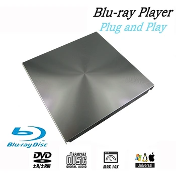 Vonkajšie 3D Blu Ray DVD Disk USB 3.0 BD CD Napaľovačka diskov DVD Prehrávač Spisovateľ Reader pre Mac OS Windows 7/8.1/10/Linxus,Notebook,PC