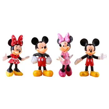 Roztomilý Kreslený Mickey Mouse, Minnie Anime DIY Mobilný Telefón Keychain Bábika Tortu Svadobné PVC Akcie Obrázok Dekorácie, Hračky