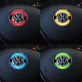 Auto volantu, lesklý dekoratívny sequin kruhu nálepka pre Volkswagen VW TOUAREG TIGUAN auto samolepky styling Príslušenstvo