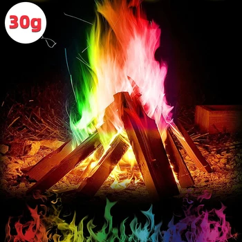 500g Magický Oheň Farebné Plamene Prášok Krb Táborák Mystické Triky Pyrotechnické Hračky Outdoor Camping, Turistika Prežitie Nástroje