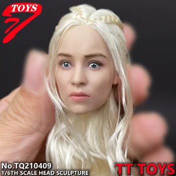 Predpredaj 1/6 Rozsahu žena vojakov Emilia Dragon Matka Daenerys Implantát vlasy vytvarovať fit 12 palcový akcie obrázok telo
