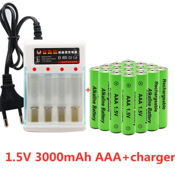 2021 veľa AAA 3000mAh Batérie 1,5 V Alkalické AAA nabíjateľné batérie pre Diaľkové Ovládanie Hračka svetlo Batery+ nabíjačka
