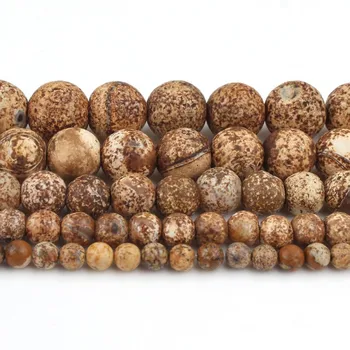 Prírodné Drevo Textúra Agates Onyx Kameň Korálky Kolo Voľné Dištančné Guľôčok Pre Šperky, Takže DIY Perles Kúzlo Náramky 4 6 8 10 12 mm