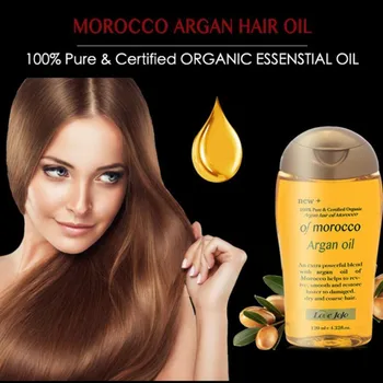 120ml Prírodné Organické Maroko Arganový Olej na Vlasy Starostlivosť o Pokožku hlavy Esenciálny Olej Pre Opravu Suché Poškodenie Vlasov Liečba